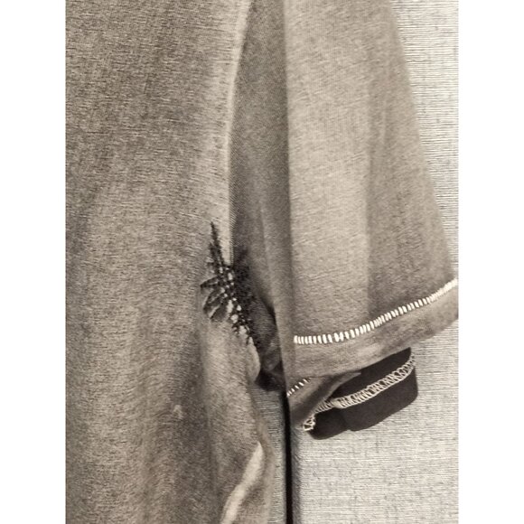 Guess Charcoal Distressed Short Sleeve Tee - Picture 3 of 6